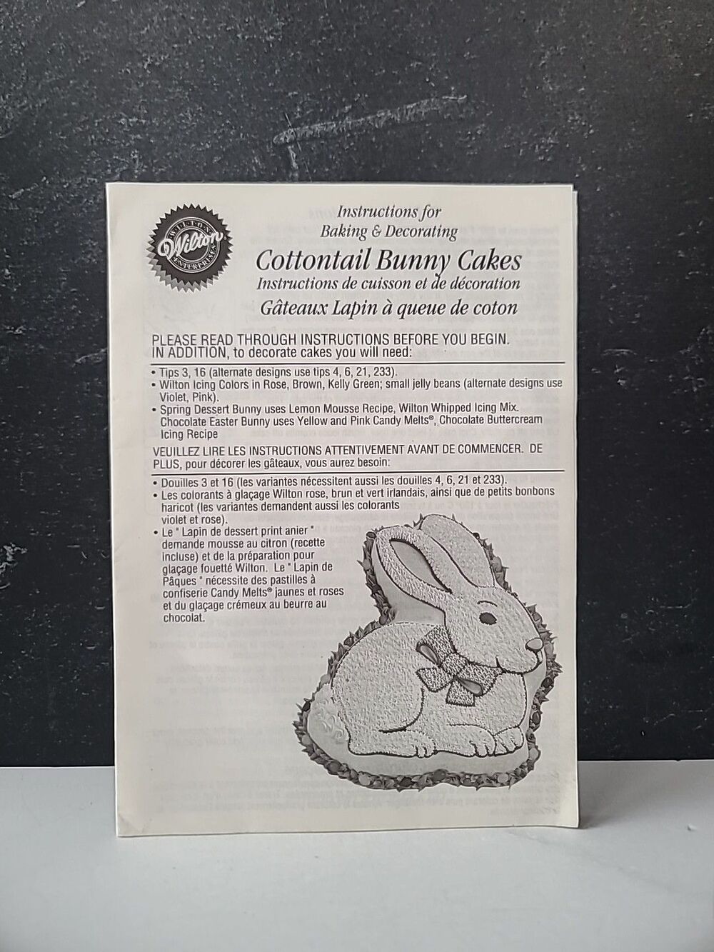 Wilton Cottontail Bunny Cakes Instructions For Baking & Decorating